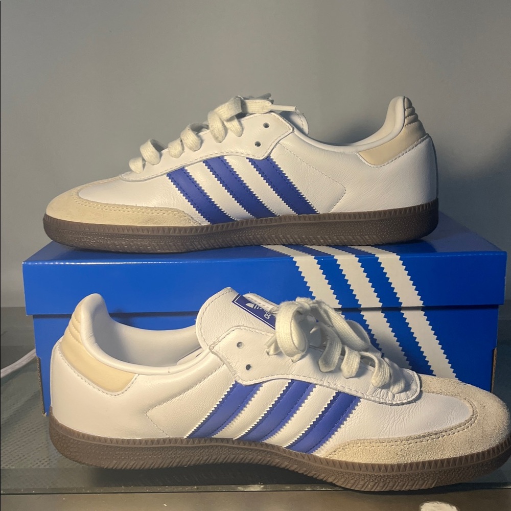 Adidas Samba White Lucid Blue Gum